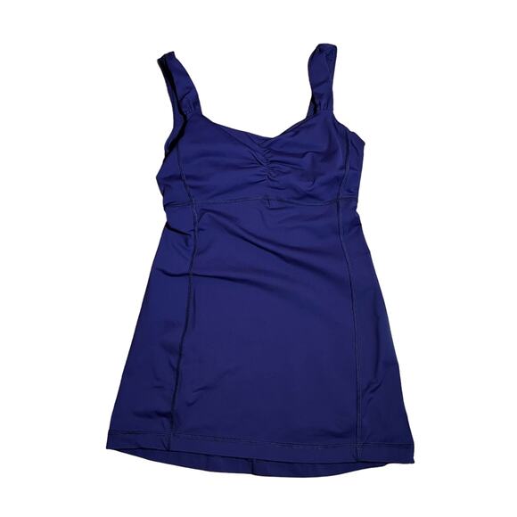 LULULEMON Deep Purple Plum Long Fitted Workout Yoga Tank Top 4 - Picture 2 of 4